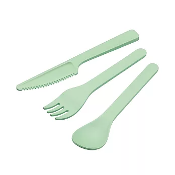 《Natural Elements》環保餐具3件(薄荷綠) | 湯匙 叉子 餐刀