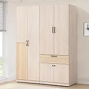 《Homelike》蒙布里5尺衣櫃-梧桐拼色 衣櫥 吊衣櫃 收納櫃 置物櫃 櫥櫃 專人配送安裝