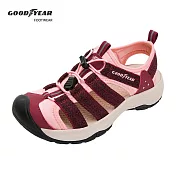 【Goodyear 固特異】盛夏探險 女款護趾織帶運動涼鞋-紅 / GAWS32602 JP22.5 紅