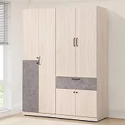《Homelike》蒙布里5尺衣櫃-清水模拼色 衣櫥 吊衣櫃 收納櫃 置物櫃 櫥櫃 專人配送安裝
