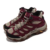 Merrell 登山鞋 Moab 3 Mid GTX 女鞋 棕 紅 防水 中筒 避震 Vibram 戶外 郊山 ML036866