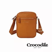 【Crocodile】鱷魚皮件 Naturale 3.0系列 側背包 直式斜背包 義大利植鞣-0104-10304-新品上市 咖啡色