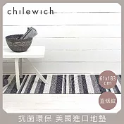 【chilewich】美國抗菌環保地墊 玄關墊61x183cm直條紋 灰黑漸層