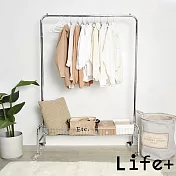 【Life+】北歐簡約金屬多功能移動式落地衣帽架/掛衣架/收納衣櫃