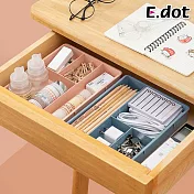 【E.dot】四分隔桌面抽屜收納盒 粉紅