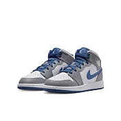 Nike AIR JORDAN 1 MID (GS) 中大童籃球鞋-灰藍-DQ8423014 US4 灰色