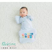 【Mang Mang 小鹿蔓蔓】涼感竹纖維Bedtime嬰兒包巾(四款可選) S 積木藍