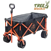 TREEWALKER 新款馴鹿露營裝備推車(可煞車加寬輪)  橘