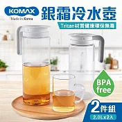 【KOMAX】銀霜Tritan耐熱冷水壺2件組(2.0Lx2)