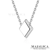 Majalica純銀鎖骨鍊幾何元素迷你菱形造型925純銀墜鍊短項鍊 PN22024 40cm 迷你菱形