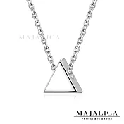Majalica純銀鎖骨鍊幾何元素迷你三角形造型925純銀墜鍊短項鍊 PN22025 40cm 三角形
