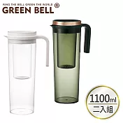 GREEN BELL 綠貝濾網冷水壺1100ml(2入) 白2