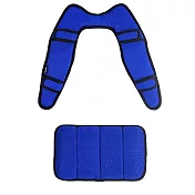 DR.AIR DIY多用途氣墊減震釋壓雙肩背帶墊(大)+DR.AIR 背包用氣墊護腰墊(大) 藍