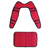 DR.AIR DIY多用途氣墊減震釋壓雙肩背帶墊(大)+DR.AIR 背包用氣墊護腰墊(大) 紅