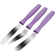 《IBILI》迷你蛋糕抹刀3件(紫) | 刮刀 奶油刮刀 抹刀