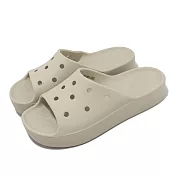 Crocs 拖鞋 Classic Platform Slide 女鞋 米 骨白色 雲朵涼拖 厚底 卡駱馳 2081802Y2