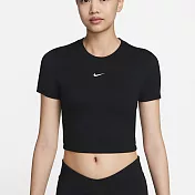 Nike Sportswear Essential 短版 女短袖上衣-黑-FB2874010 L 黑色