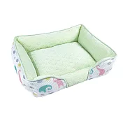 JohoE嚴選 玉石冰雪涼感寵物床-中小型M(睡墊/涼墊) 小象派對(綠)
