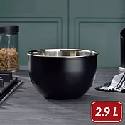 《KELA》Edda深型打蛋盆(黑2.9L) | 不鏽鋼攪拌盆 料理盆 洗滌盆 備料盆