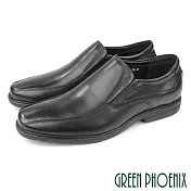 【GREEN PHOENIX】男 紳士皮鞋 商務皮鞋 皮鞋 全真皮 牛皮 直套式 台灣製 EU41 黑色