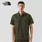 THE NORTH FACE M ROCK ROAM DISSOLABLE YARN SHIRT - 男短袖襯衫-綠-NF0A81PR21L M 綠色