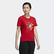 ADIDAS CNY TEE 女短袖上衣-紅-HC2807 M 紅色