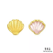 【點睛品】愛情密語 貝殼 黃金貝母耳環