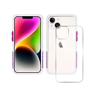 Telephant太樂芬 iPhone 14 Plus EPI 水波紋抗污防摔手機殼 白紫