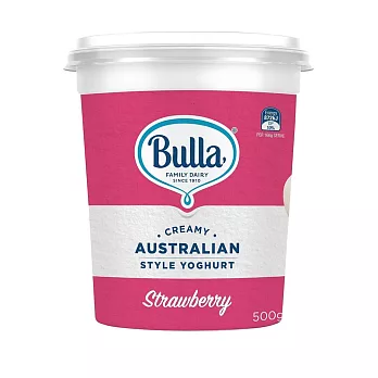 【Bulla布拉】澳洲式優格 (500g*3入)草莓*3