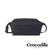 【Crocodile】鱷魚皮件 X-lite4.0系列 防潑水斜背包 尼龍小包 側背包推薦-0104-10802-新品上市 黑色