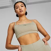 PUMA 瑜珈系列Seamless無接縫低衝擊 女運動內衣-卡其-52325490 XS 卡其