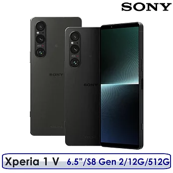 【送皮套+玻璃保貼等】SONY Xperia 1 V S8Gen2 6.5吋 12G/512G 智慧手機  經典黑