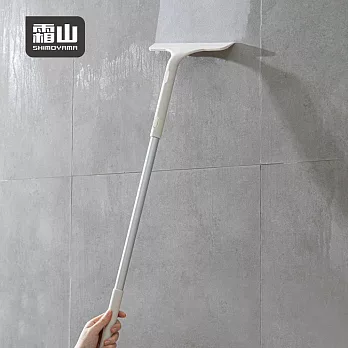 【日本霜山】浴室地板/窗戶用矽膠刮水器-短柄款(58cm)