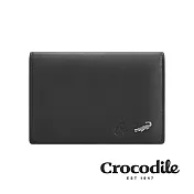 【Crocodile】鱷魚皮件 風琴式名片夾 信用卡夾 真皮皮件 Noble系列-0103-09407-黑色-新品上市 黑色