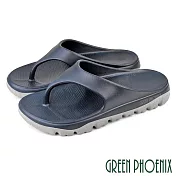 【GREEN PHOENIX】男 拖鞋 夾腳 輕量 防水 Q彈 吸震 減壓 EU41 藍色