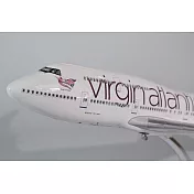 信達 47cm x 47cm 英國維珍航空 Virgin 波音 747 廣體客機模型
