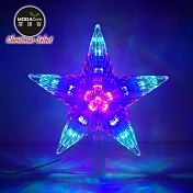 摩達客-16cm 樹頂星含LED燈插電式(彩光/暖白光可選) 彩光