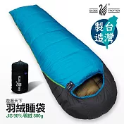 【遊遍天下】MIT台灣製抗寒保暖防風防潑水羽絨睡袋(D800_1.5kg) F 隨機色