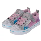SKECHERS TWI-LITES 2.0 燈鞋 中大童休閒鞋-粉-314432LSMLT 20 粉紅色