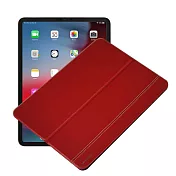 CITY for iPad Pro 11.0 2018/2020 牛皮帶筆槽側掀三段式磁吸立架  紅色
