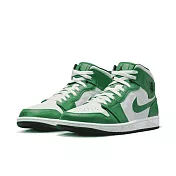 NIKE AIR JORDAN 1 MID 男籃球鞋-綠白-DQ8426301 US7.5 綠色