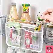 JIAGO 冰箱懸掛式雙格收納網袋