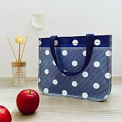 Sunny Bag-小圓角防水購物袋-藍底白點
