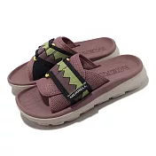 Merrell 拖鞋 HUT Ultra Slide 女鞋 莓果紅 綠 織帶 魔鬼氈 輕量 ML005570