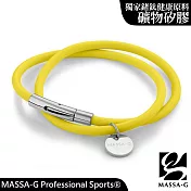 MASSA-G O1.f 鍺鈦能量雙圈手環-4MM 16 雅買加黃