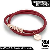 MASSA-G O1.f 鍺鈦能量雙圈手環-4MM 16 巴西紅