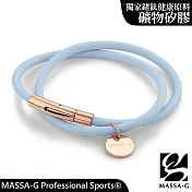 MASSA-G O1.f 鍺鈦能量雙圈手環-4MM 18 地中海藍