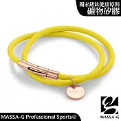 MASSA-G O1.f 鍺鈦能量雙圈手環-4MM 20 雅買加黃