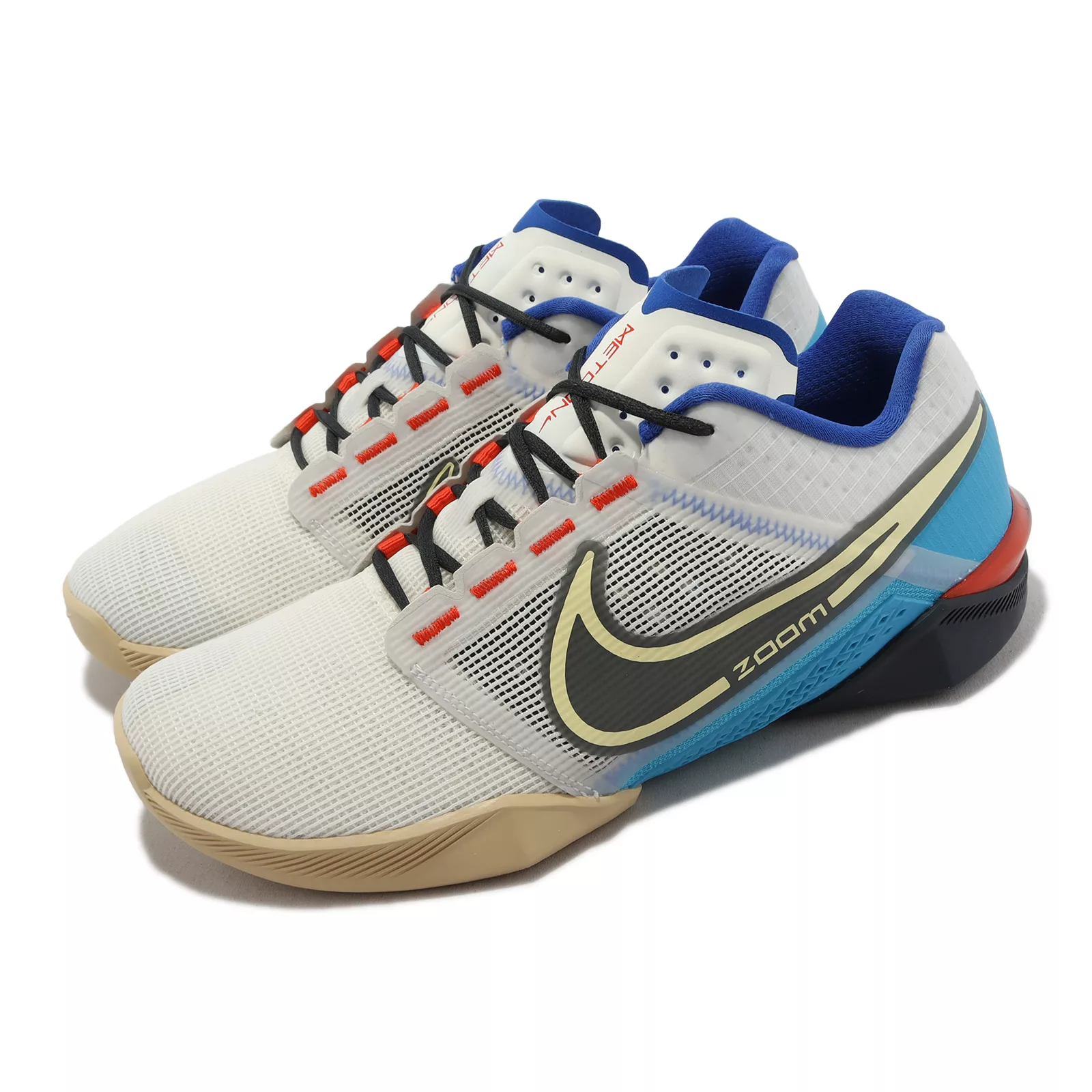 Nike 訓練鞋 M Zoom Metcon Turbo 2 男鞋 米白 藍 氣墊 健身 運動鞋 DH3392-100