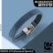 MASSA-G 【現代風尚】鍺鈦能量手環(多色任選) 普魯士藍-銀扣